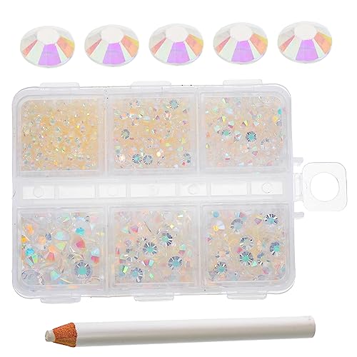 Vaguelly 1 Schachtel Rhinestone Nagelkunst mit Flachen Weißen Ab Diamanten Fächer Box für DIY Nageldesign Bastelbedarf und Kreative Projekte Vaguelly 1 Schachtel Rhinestone Nagelkunst mit Flachen Weißen Ab Diamanten Fächer Box für DIY Nageldesign Bastelbedarf und Kreative Projekte von Vaguelly