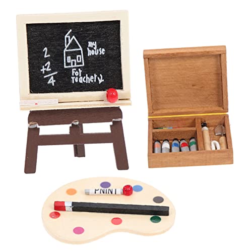 Vaguelly 1 Set Miniatur-staffelei Malwerkzeug Miniatur- Mini- -zeichenbrett Für Wohnaccessoires Babys Puppen von Vaguelly