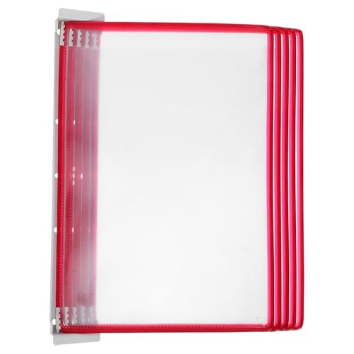 Vaguelly 1 Set Wandaktenhalter: Hängeregistratur-Organizer aus Kunststoff, 5-seitiger Dokumentenhalter – A4-Wandhalterung für Klassenzimmer und Büro von Vaguelly