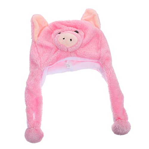 Vaguelly 1 Stück Kuscheltier Hut kinderkleider kinderkleidung igelkostümkinder Karnevalshut Maskerade-Partyhut Party lustiger Hut Neuheit Partyhut Plüschmütze Plüsch und pp Baumwolle Rosa von Vaguelly