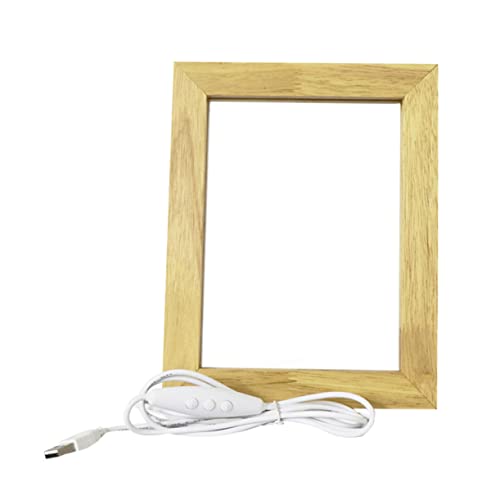 Vaguelly 1 Stück LED Bilderrahmen mit Licht aus Holz Fotorahmen für Kreative für Schlafzimmer und Wohnzimmer Warmweißes Licht Langlebig Vaguelly 1 Stück LED Bilderrahmen mit Licht aus Holz Fotorahmen für Kreative für Schlafzimmer und Wohnzimmer Warmweißes Licht Langlebig von Vaguelly
