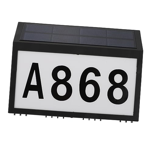 Vaguelly 1 Stück Solar LED Hausnummernschild Solarbeleuchtetes Adressschild mit Leds für Außen Energiesparend für Haustüren Vaguelly 1 Stück Solar LED Hausnummernschild Solarbeleuchtetes Adressschild mit Leds für Außen Energiesparend für Haustüren von Vaguelly