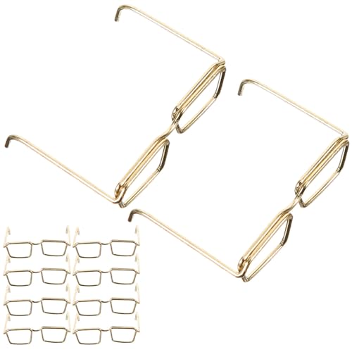 Vaguelly Puppenaugen-es-Rahmen 10 Stück Mini-puppenbrille Winzige Puppen-es-puppenaugen Metallrahmen Keine Linse Brille Anzieh-Requisiten Für Puppen Vaguelly Puppenaugen-es-Rahmen 10 Stück Mini-puppenbrille Winzige Puppen-es-puppenaugen Metallrahmen Keine Linse Brille Anzieh-Requisiten Für Puppen von Vaguelly