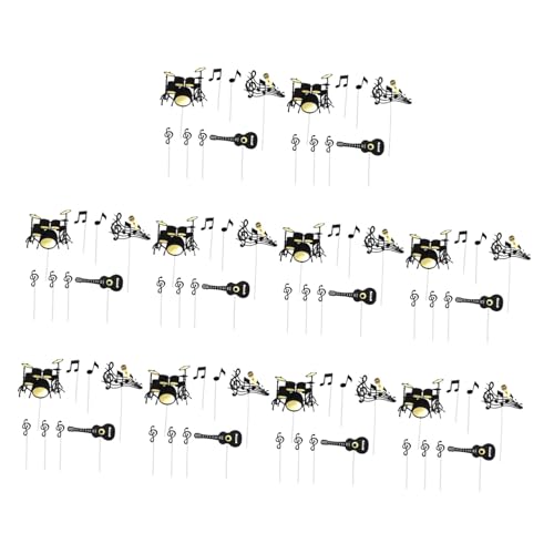 Vaguelly 10 Sets Rock Cupcake Topper Musikthema Kuchenaufsatz Geburtstags Cupcake Topper Rockmusik Musikalische Kuchendekorationen Musikfans Geburtstagsdekorationen Musik von Vaguelly