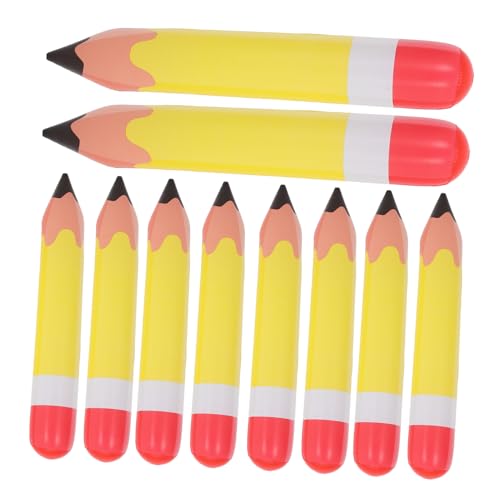 Vaguelly 10 Stück Aufblasbare Bleistiftballons aus PVC Lustige Dekoration für Geburtstagsfeiern Gelb für Fotohintergründe und Partybedarf Vaguelly 10 Stück Aufblasbare Bleistiftballons aus PVC Lustige Dekoration für Geburtstagsfeiern Gelb für Fotohintergründe und Partybedarf von Vaguelly