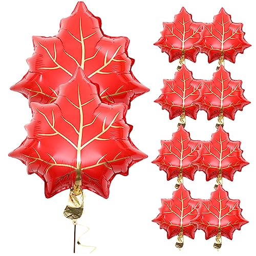 Vaguelly 10 Stück Folienballons Blattform Herbstliche für Thanksgiving Feiern Kreative Partyaccessoires mit Lebendigen Farben und Einzigartigem Design von Vaguelly