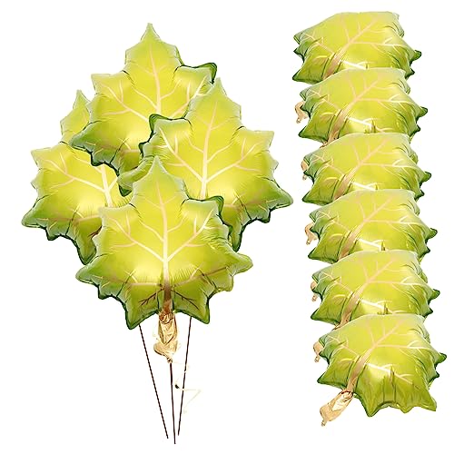 Vaguelly 10 Stück Foliensballons Ahornblatt Form für Festliche Herbstdekoration für Thanksgiving Feiern Einfache Handhabung Farben und Einzigartige Gestaltung von Vaguelly