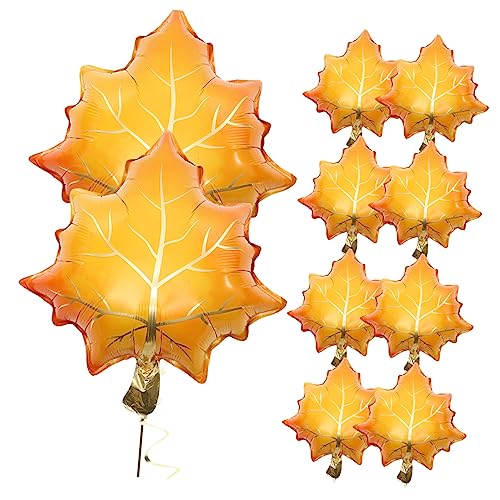 Vaguelly 10 Stück Herbst Folienballons Ahornblatt Form für Thanksgiving Folienballons für Feste und Partys Kreative Herbstdekoration von Vaguelly