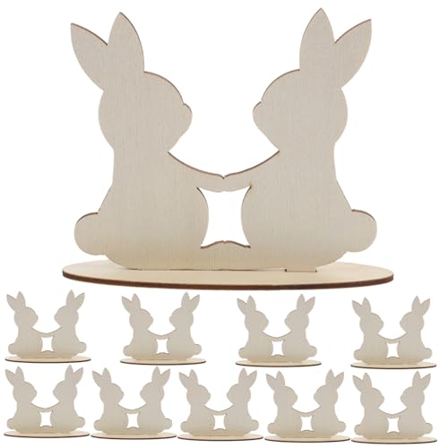 Vaguelly 10 Stück Kaninchen-Verzierung Hase Handwerk drinnen Dekoration basteln Decoupage-Papier Holz Vaguelly 10 Stück Kaninchen-Verzierung Hase Handwerk drinnen Dekoration basteln Decoupage-Papier Holz von Vaguelly