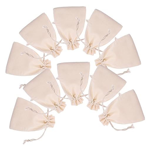 Vaguelly 10 Stück Kompakte Schmuckbeutel Kleine Baumwollbeutel mit Zugband Wiederverwendbare Geschenktüten für Schmuck Party und Hochzeit Cremefarben zum Aufbewahren und Verschenken Vaguelly 10 Stück Kompakte Schmuckbeutel Kleine Baumwollbeutel mit Zugband Wiederverwendbare Geschenktüten für Schmuck Party und Hochzeit Cremefarben zum Aufbewahren und Verschenken von Vaguelly