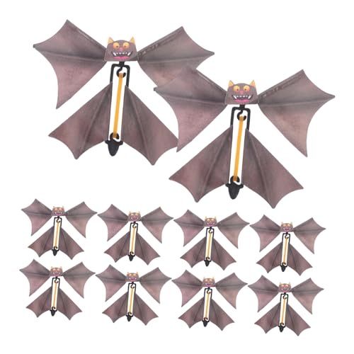Vaguelly 10 Stück Magische Fliegende Fledermaus Spielzeuge Halloween Party Deko Mitgebsel Cartoon Fledermaus Lustige Requisiten für Gruselige Stimmung Zufällige Farbe von Vaguelly