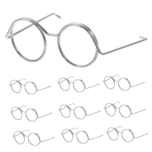 Vaguelly 10 Stück Puppenbrille Realistische Babypuppe Puppenhaus Mini- Puppenkleidung Mädchen Modische Brillendekore Dekorative Minigläser Brillen Für Puppen Silver Eisen Vaguelly 10 Stück Puppenbrille Realistische Babypuppe Puppenhaus Mini- Puppenkleidung Mädchen Modische Brillendekore Dekorative Minigläser Brillen Für Puppen Silver Eisen von Vaguelly