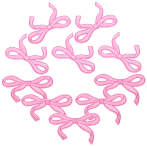 Vaguelly 10 Stück Teiliges Bestickte Bügelflicken Schleifenform Niedliche Rosa Aufnäher zum Aufbügeln Vielseitig für Jeans Jacken Hemden Hüte und Rucksäcke Modische DIY Applikationen für Vaguelly 10 Stück Teiliges Bestickte Bügelflicken Schleifenform Niedliche Rosa Aufnäher zum Aufbügeln Vielseitig für Jeans Jacken Hemden Hüte und Rucksäcke Modische DIY Applikationen für von Vaguelly