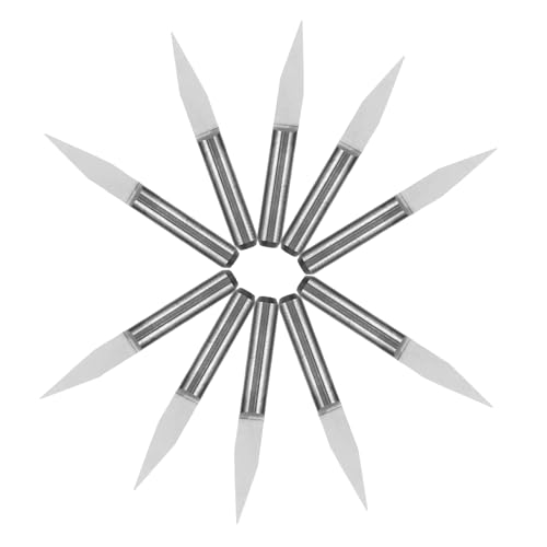 Vaguelly 10 Stück Teiliges Cnc Router Fräsersatz V-förmige Holzgravur Fräsklingen Präzisionsschneider Flachboden für Holzschnitzerei DIY Modellbau Silber Vaguelly 10 Stück Teiliges Cnc Router Fräsersatz V-förmige Holzgravur Fräsklingen Präzisionsschneider Flachboden für Holzschnitzerei DIY Modellbau Silber von Vaguelly