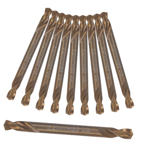 Vaguelly 10 Stück Teiliges Cobalt Stahl Spiralbohrer Bohrer für Metall Edelstahl Aluminium Kunststoff Holz Langlebig Robust mit Praktischem Aufbewahrungskoffer von Vaguelly