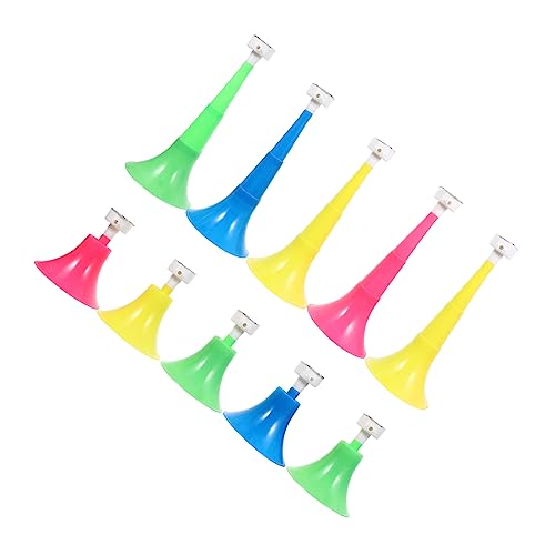 Vaguelly 10 Stück Teiliges Fußball Horn aus Robustem Material Laute Anfeuerungshörner für Stadion und Fußballspiele Bunte Megaphone für Fan Atmosphäre und Sportliche Vaguelly 10 Stück Teiliges Fußball Horn aus Robustem Material Laute Anfeuerungshörner für Stadion und Fußballspiele Bunte Megaphone für Fan Atmosphäre und Sportliche von Vaguelly