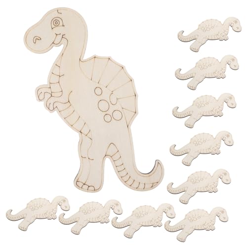 Vaguelly 10 Stück Teiliges Holz Dinosaurier Ausschnitt Unvollendete Holzfiguren für Diy Bastelprojekte für Kreative Vaguelly 10 Stück Teiliges Holz Dinosaurier Ausschnitt Unvollendete Holzfiguren für Diy Bastelprojekte für Kreative von Vaguelly