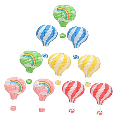 Vaguelly 10 Stück Teiliges Papier Heißluftballon Laternen Wiederverwendbar Farbenfrohe Partydekoration Geeignet für Klassenzimmer Kindergarten Hochzeiten Weihnachts und Neujahrsfeiern Vaguelly 10 Stück Teiliges Papier Heißluftballon Laternen Wiederverwendbar Farbenfrohe Partydekoration Geeignet für Klassenzimmer Kindergarten Hochzeiten Weihnachts und Neujahrsfeiern von Vaguelly