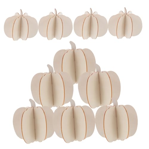 Vaguelly 10 Stück Thanksgiving-kürbisse Aus Holz: Erntekürbisfigur – Herbst-bastelornamente – 3d-unbehandelte Holzscheiben Als Tisch- Und Heimdekoration Vaguelly 10 Stück Thanksgiving-kürbisse Aus Holz: Erntekürbisfigur – Herbst-bastelornamente – 3d-unbehandelte Holzscheiben Als Tisch- Und Heimdekoration von Vaguelly