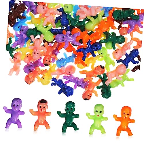 Vaguelly Babyfiguren Mini-Babys Aus Kunststoff Für Jungen Und Mädchen 100 Stück Partygeschenk Spielzeug Für Babyparty von Vaguelly