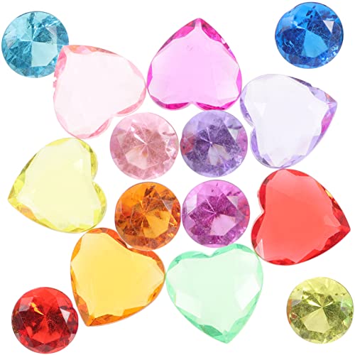 Vaguelly 100 Stück DIY zubehör Edelsteine für playmobile prinzessinschloss hochzeitsdekoration gemuse Rave Edelsteine ​​für schmuck bastelsets für Diamanten DIY Acryl von Vaguelly