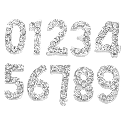 Vaguelly 100 Stück Luxus Nagel Schmuck Zahlen Strass Nail Art Charms aus Eisen Flache Rückseite Glänzende Maniküre Dekorationen für Besondere Anlässe und DIY Naildesigns Vaguelly 100 Stück Luxus Nagel Schmuck Zahlen Strass Nail Art Charms aus Eisen Flache Rückseite Glänzende Maniküre Dekorationen für Besondere Anlässe und DIY Naildesigns von Vaguelly