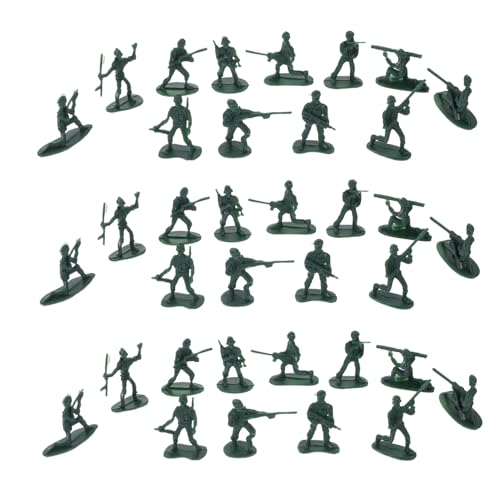 Vaguelly 100 Stück Mini-Soldatenmodell Soldaten Figuren Soldatenfiguren für Sandkasten-Miniaturen Tischdekorationen aus Sand kleine Soldatenmodelle Plastik Olive Green von Vaguelly
