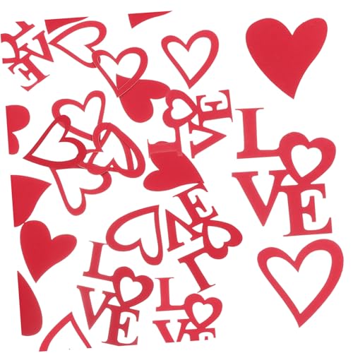 Vaguelly 100 Stück Valentinstag Papierkonfetti Rot Leichtes Papierdekor Konfetti für Hochzeit Jahrestag und Partydekoration Einfach Streubar Vielseitig Einsetzbar für Festliche Anlässe von Vaguelly