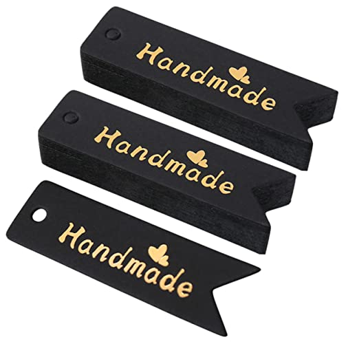 Vaguelly 100 Stück Weihnachtsgeschenk-Tags Papier Geburtstag label personalisiert preisschild Geschenkanhänger für Weihnachtsgeschenke personalisierte Tags für handgefertigte Artikel Black von Vaguelly