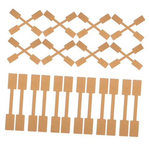 Vaguelly 100Blätter Selbstklebende Preisschilder aus Kraftpapier Quadratische Schmuckmarkierungsanhänger Beschreibbare Etiketten für Schmuck Kleidung und Bastelprojekte von Vaguelly