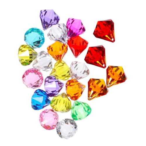Vaguelly 100Stücke Diamant Edelsteine Gefälschte Juwelen für Piraten Party Dekoration Tischdeko Geburtstagsfeiern Pool Party Farben Zufällig von Vaguelly