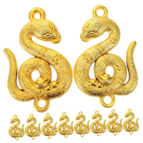 Vaguelly 10Pcs Anhänger „Jahr der Schlange“. schlüsselanhanger schmuck Machen Tieranhänger für die Schmuckherstellung Schmuckanhänger zur Herstellung von Schmuck Charme Plastik Golden Vaguelly 10Pcs Anhänger „Jahr der Schlange“. schlüsselanhanger schmuck Machen Tieranhänger für die Schmuckherstellung Schmuckanhänger zur Herstellung von Schmuck Charme Plastik Golden von Vaguelly