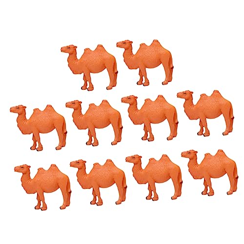 Vaguelly 10St Kamelpuppenverzierung Kamelspielzeug Kamelfiguren Spielzeuge Kinderspielzeug Tiermodell-Ornament Tischdekoration Haushalt Zubehör Lieferungen Ornamente Dekorationen PVC von Vaguelly