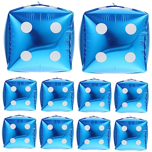 Vaguelly 10Stücke Pack Würfelballons aus Aluminiumfolie Partydekorationen für Geburtstagsfeiern Luftballons zur Gestaltung Unvergesslicher Vaguelly 10Stücke Pack Würfelballons aus Aluminiumfolie Partydekorationen für Geburtstagsfeiern Luftballons zur Gestaltung Unvergesslicher von Vaguelly
