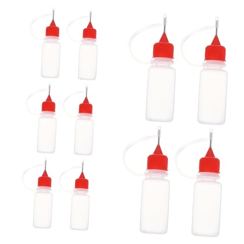Vaguelly 10Stücke Quetschflaschen mit Nadelspitzen Nachfüllbare Applikatorflaschen für Kleber Flüssigkeiten und Acrylmalerei für DIY und Quilling Craft von Vaguelly