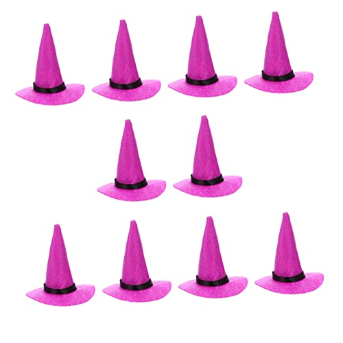 Vaguelly 10stücke Halloween Mini Hexenhüte Für Flaschen Lustige Weinflaschen Toppers Für Partys Deko Für Halloween Und Karneval von Vaguelly