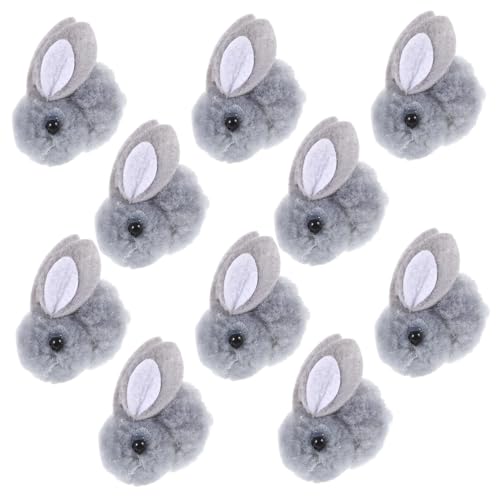 Vaguelly 10st Plüsch Häschen Kaninchen Puppe Hase Hut- Kleidungsstückverzierung DIY Kleidungsverzierung Kleidung Schmücken Bekleidungszubehör DIY-verzierung Grey Vaguelly 10st Plüsch Häschen Kaninchen Puppe Hase Hut- Kleidungsstückverzierung DIY Kleidungsverzierung Kleidung Schmücken Bekleidungszubehör DIY-verzierung Grey von Vaguelly