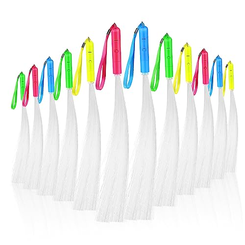 Vaguelly 12 Stk Glasfaserstab partybar fibrationsstab LED-Stab Party-Stab glowsticks Lichtwellenleiter für Leuchtstäbe Masse Leuchtstab für die Party Zauberstabstäbe aufleuchten PVC von Vaguelly