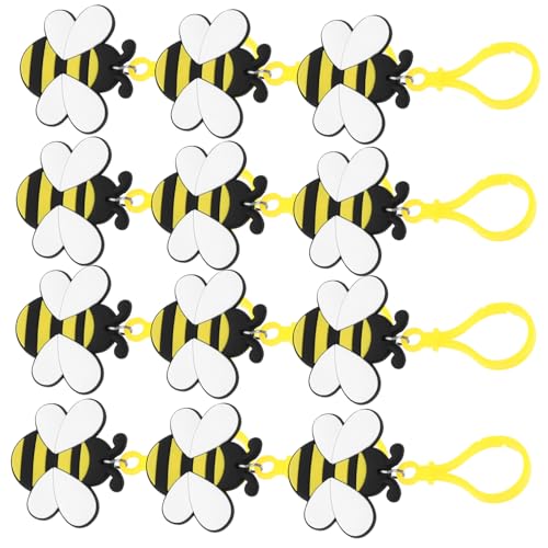 Vaguelly 12 Stück Bienen Schlüsselanhänger Rucksack Schlüsselanhänger Bienen Schlüsselanhänger Damen Schlüsselanhänger Taschen Dekor Schlüsselanhänger Dekoration Schlüssel Dekor von Vaguelly