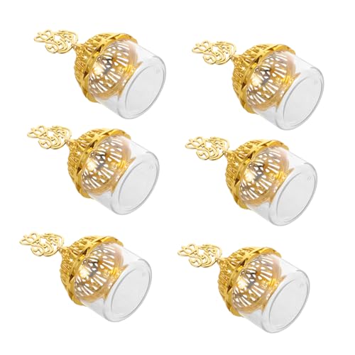 Vaguelly 12 Stück Hochzeit Candy Box Gold Kunststoff Vintage Stil Süßigkeiten Behälter mit Deckel Vielseitige Party Geschenkbox für Pralinen Kekse Stilvolle Tischdekoration für von Vaguelly