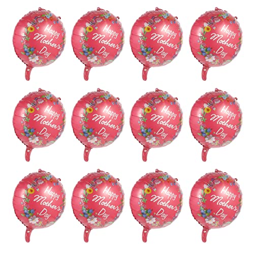 Vaguelly 12 Stück Muttertag Folienballons mit Blumenmuster Aluminiumfolie für Fröhliche Dekorationen für Geburtstagsfeiern und Themenpartys von Vaguelly