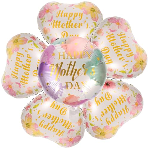 Vaguelly 12 Stück Muttertag Luftballons Aluminium Folienballons mit Herzen Blumen Party Dekoration für Muttertag Einzigartiges Design für Unvergessliche von Vaguelly