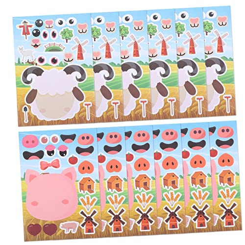 Vaguelly 12 Stück Teiliges Farmtiere Sticker Selbstklebende DIY Cartoon Tierpuzzle Aufkleber für Kreatives und Basteln Pädagogisch Sicher und Einfach zu Verwenden Vaguelly 12 Stück Teiliges Farmtiere Sticker Selbstklebende DIY Cartoon Tierpuzzle Aufkleber für Kreatives und Basteln Pädagogisch Sicher und Einfach zu Verwenden von Vaguelly