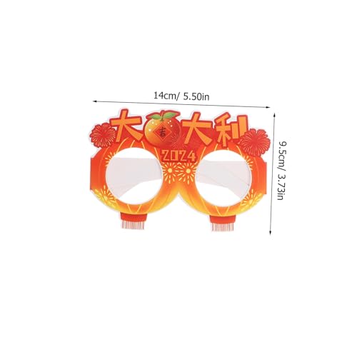 Vaguelly 12 Stück Teiliges Jahr Des Drachen Partybrillen aus Papier Chinesisches Neujahrsfest Brillen mit Festlichen Glückwünschen und Erwachsene Silvester Party Requisiten Vaguelly 12 Stück Teiliges Jahr Des Drachen Partybrillen aus Papier Chinesisches Neujahrsfest Brillen mit Festlichen Glückwünschen und Erwachsene Silvester Party Requisiten von Vaguelly