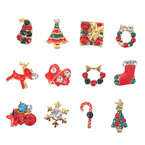 Vaguelly 12 Stück Teiliges Nail Art Weihnachten Alloy Nagelsticker Maniküre Zubehör Langlebig für DIY Nageldesign Geeignet Vaguelly 12 Stück Teiliges Nail Art Weihnachten Alloy Nagelsticker Maniküre Zubehör Langlebig für DIY Nageldesign Geeignet von Vaguelly