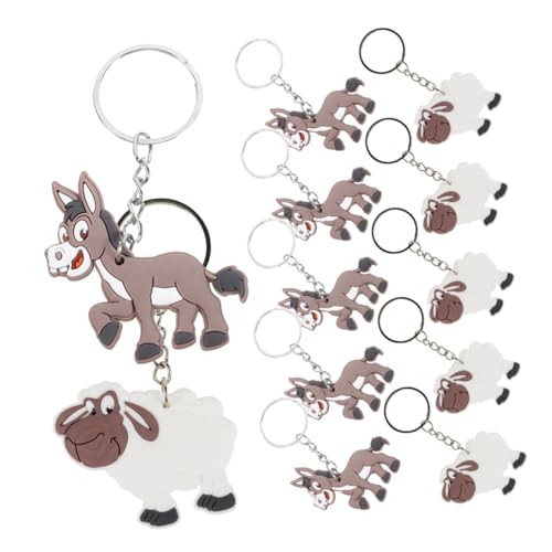 Vaguelly Schlüsselanhänger-set mit Tiermotiv 12 Stück Schafe und Esel Schlüsselanhänger Lernspielzeug für Jungen und Mädchen Dekoration für Den Unterricht Vaguelly Schlüsselanhänger-set mit Tiermotiv 12 Stück Schafe und Esel Schlüsselanhänger Lernspielzeug für Jungen und Mädchen Dekoration für Den Unterricht von Vaguelly