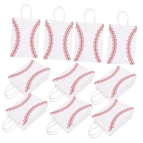Vaguelly 12St Partybevorzugungsbeutel Party-Leckerei-Boxen Baseball-Goodie-Bags Partytüten mit Baseball- geschenktüten geschenkverpackung Tüten aus Kraftpapier Geschenkbehälter Weiß Vaguelly 12St Partybevorzugungsbeutel Party-Leckerei-Boxen Baseball-Goodie-Bags Partytüten mit Baseball- geschenktüten geschenkverpackung Tüten aus Kraftpapier Geschenkbehälter Weiß von Vaguelly
