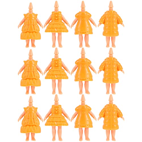 Vaguelly 12St Puppenkörper für kinderspielzeug Children Toys Toy Set Mädchen Puppenträger Körperzubehör für Puppen Puppenzubehör selber Machen Plastik Orange von Vaguelly