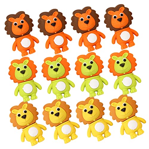 Vaguelly 12Stücke Kawaii Radiergummis für Abnehmbare Tierförmige Radierer im Kreativen Design für Schule und Farblich Zufällig Perfektes Mitgebsel von Vaguelly