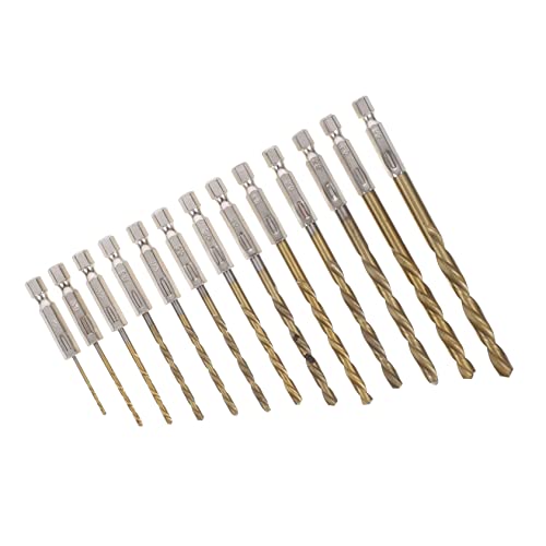 Vaguelly 13 Stück Teiliges Bohrer Set für und Metall Hochwertige Twistbohrer mit Sechskantigem Schaft Langlebig und Verschleißfest für Heimwerker und Profis Vaguelly 13 Stück Teiliges Bohrer Set für und Metall Hochwertige Twistbohrer mit Sechskantigem Schaft Langlebig und Verschleißfest für Heimwerker und Profis von Vaguelly